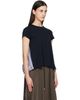 sacai sacai Navy Cotton Poplin x Cotton Jersey T-shirt - 2