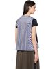 sacai sacai Navy Cotton Poplin x Cotton Jersey T-shirt - 3