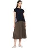 sacai sacai Navy Cotton Poplin x Cotton Jersey T-shirt - 4