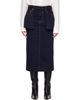 sacai sacai Navy Denim Midi Skirt - 1