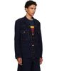 sacai sacai Navy Notched Lapel Denim Blazer - 2