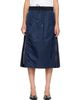 sacai sacai Navy Nylon Twill Midi Skirt - 1