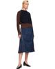 sacai sacai Navy Nylon Twill Midi Skirt - 4