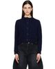 sacai sacai Navy Wool Knit Cardigan - 1