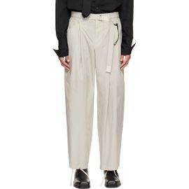 sacai sacai Off-White Cotton Typewriter Trousers