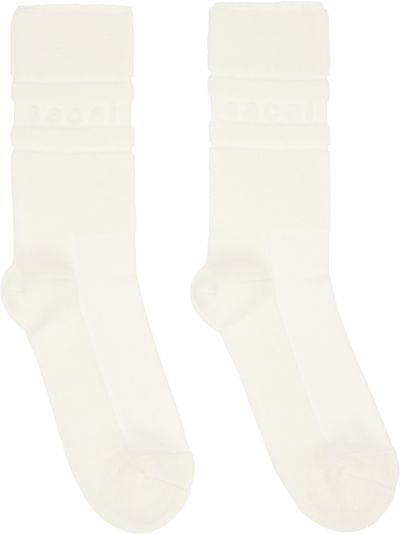sacai sacai Off-White Pile Logo Socks