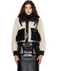 sacai sacai Off-White Wool Faux Shearling Blouson Jacket - 1