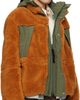 sacai sacai Orange & Khaki Fleece & Grosgrain Jacket - 2