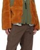 sacai sacai Orange & Khaki Fleece & Grosgrain Jacket - 4