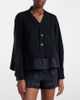 Sacai Sacai Paneled cotton-blend cardigan - 2