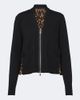 Sacai Sacai Paneled leopard-print cotton-blend cardigan - 1