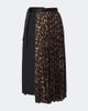 Sacai Sacai Paneled leopard-print midi skirt - 1