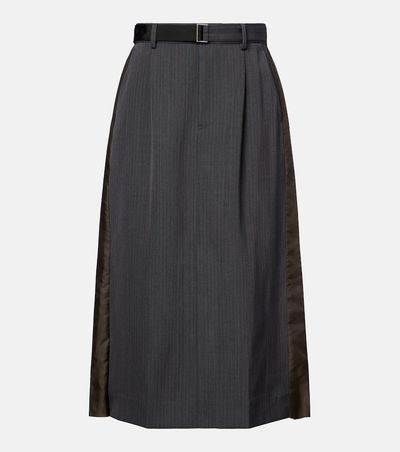 Sacai Sacai Paneled midi skirt