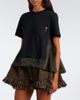 Sacai Sacai Paneled plissé cotton jersey T-shirt - 2