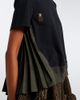 Sacai Sacai Paneled plissé cotton jersey T-shirt - 4