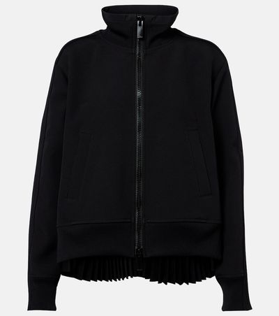 Sacai Sacai Paneled twill zip-up sweatshirt