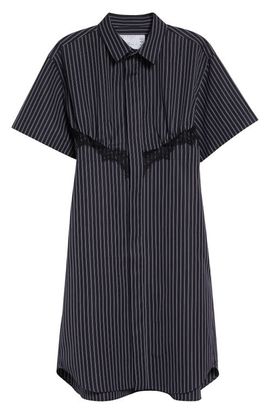 Sacai Sacai Pinstripe Poplin Shirtdress