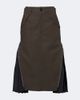 Sacai Sacai Pleated cotton midi skirt - 1