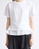 Sacai Sacai Poplin Mixed Cotton Jersey T-Shirt - 1