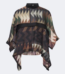 Sacai Sacai Printed satin top