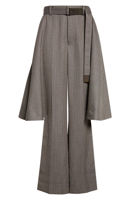 Sacai - Side Panel Herringbone Pants