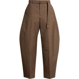 Sacai Sacai Silk & Cotton Barrel Leg Trousers
