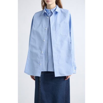 Sacai Sacai Stripe Layered Button-Up Shirt