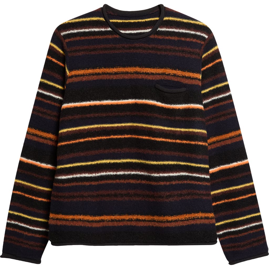 Sacai Sacai Stripe Mixed Knit Pullover