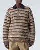 Sacai Sacai Striped cotton-blend polo sweater - 3