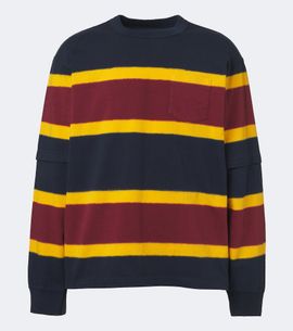 Sacai Sacai Striped cotton jersey sweatshirt