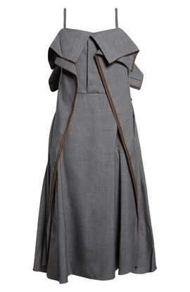 Sacai Sacai Suiting Midi Dress
