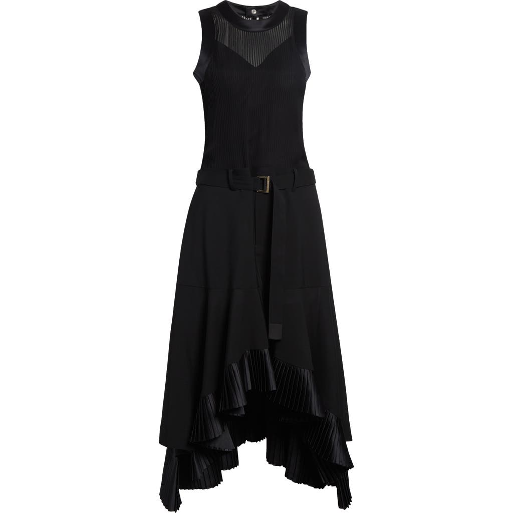 Sacai - Suiting X Satin Dress