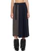 sacai sacai Taupe & Navy Herringbone x Suiting Midi Skirt - 1