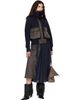 sacai sacai Taupe & Navy Herringbone x Suiting Midi Skirt - 4