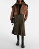 Sacai Sacai Twill-trimmed faux fur jacket - 2