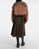 Sacai Sacai Twill-trimmed faux fur jacket - 3