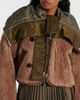 Sacai Sacai Twill-trimmed faux fur jacket - 4