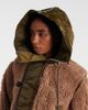 Sacai Sacai Twill-trimmed faux fur jacket - 8