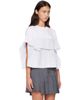 sacai sacai White Poplin Cotton Jersey T-shirt - 2