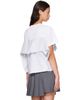 sacai sacai White Poplin Cotton Jersey T-shirt - 3