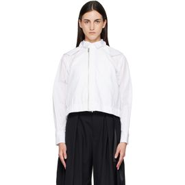 sacai sacai White Poplin Hoodie