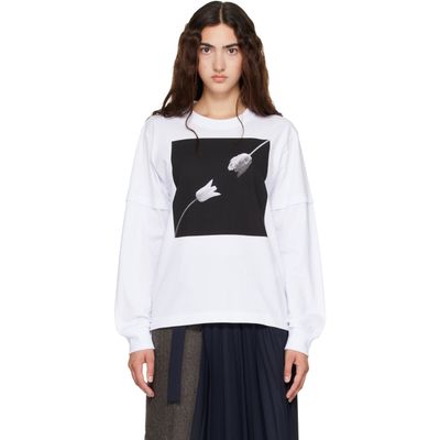 sacai sacai White Robert Mapplethorpe Tulip Layered T-Shirt