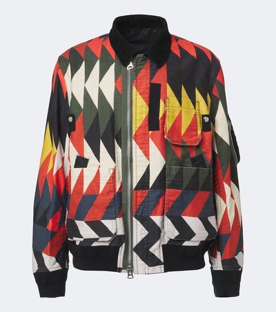 Sacai Sacai x A.P.C. padded printed cotton blouson jacket