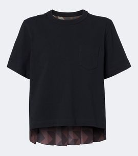 Sacai Sacai x A.P.C. pleated cotton T-shirt