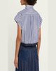 SACAI Striped Cotton Poplin Crop Button-Down Shirt - 3