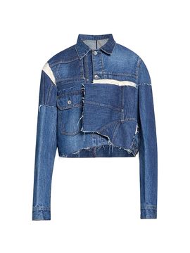 Sacai Women's Deconstructed Crop Denim Jacket