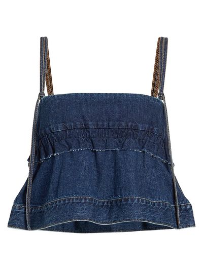 Sacai Women's Denim Pullover Top