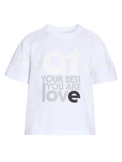 sacai Women's Graphic Cotton T-Shirt
