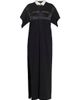 sacai Women's Mixed-Media Collared Maxi Dress - 8