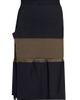 Sacai Women's Mixed-Media Wool-Mesh Midi-Skirt - 1